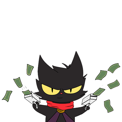 Blackfang Logo - Moon with cat theme